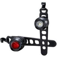 Image of Cateye Orb Set Front/rear Battery Light Polished Black