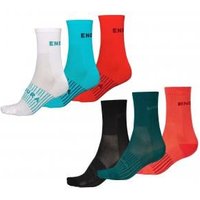 Endura Coolmax Race Womens Socks (triple Pack) One Size - Pacific Blue