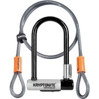 Image of Kryptonite Kryptolok Mini U-lock With 4 Foot Flex And Flexframe Bracket Sold Secure Gold