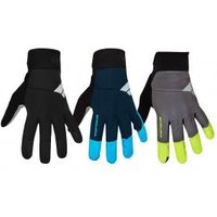 Image of Endura Windchill Full Finger Windproof Gloves Small - Hi-Viz Blue
