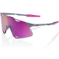 100and#37; Hypercraft Sunglasses Gloss Light Grey/purple Multilayer Mirror Lens Gloss Light Grey/Purple Multilayer Mirror Lens