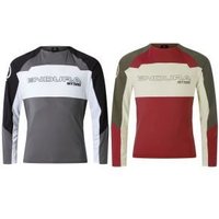 Image of Endura Mt500 Burner Lite Long Sleeve Trail Jersey Large - Brick Red