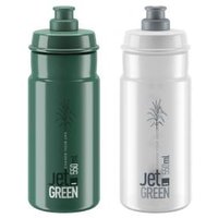 Image of Elite Jet Green Bioplastic Water Bottle 550ml 550ml - Clear/Grey