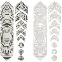 Image of All Mountain Style Honeycomb Frame Guard Basic Frame Protection Kit Wolf Wolf White