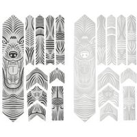 Cyclestore All Mountain Style Honeycomb Frame Guard Extra Frame Protection Kit Wolf Wolf Grey | Save up to 12% with Loyalty Scheme & FREE 48hr tracked postage over £20.