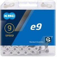 KMC E9 Silver 122L 9 Speed E-Bike Chain