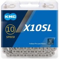Cyclestore KMC Kmc X10sl Silver 114l 10 Speed Chain | Save up to 12% with Loyalty Scheme & FREE 48hr tracked postage over £20.