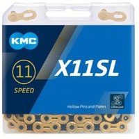 Cyclestore KMC Kmc X11sl Ti-n Gold/ Black 118l 11 Speed Chain | Save up to 12% with Loyalty Scheme & FREE 48hr tracked postage over £20.