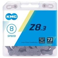 Cyclestore KMC Kmc Z8.3 Silver/ Grey 7.3mm 114l 8 Speed Chain | Save up to 12% with Loyalty Scheme & FREE 48hr tracked postage over £20.