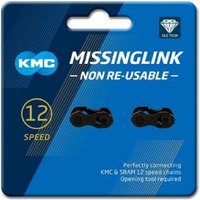 Image of Kmc Dlc Missinglink Black 12 Speed Joining Links
