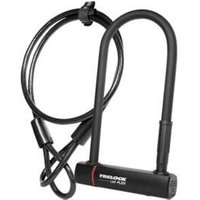 Image of Trelock U4 230mm D Lock And Flex Cable Sold Secure Silver