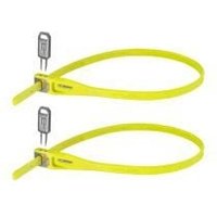 Image of Hiplok Z-lok Armoured Reuseable Tie Lock (twin Pack) Lime