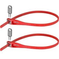 Cyclestore Hiplok Z-lok Armoured Reuseable Tie Lock (twin Pack) Red | Save up to 12% with Loyalty Scheme & FREE 48hr tracked postage over £20.
