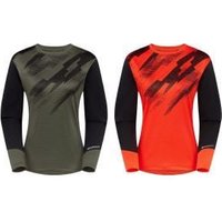 Image of Madison Flux Long Sleeve Womens Trail Jersey 16 - Magma Red/Black