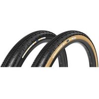 Image of Panaracer Tlr Gravelking Sk Tlr Gravel Tyre 27.5x48C - Black/Tan Sidewall