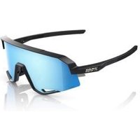 Image of 100% Slendale Sunglasses Matte Black/hiper Blue Mirror Lens