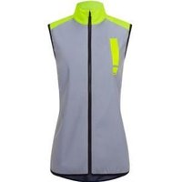 Image of Hump Ultra Reflect Womens Waterproof Gilet Size 16 - Silver Reflect/Hi-Viz Yellow