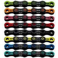 Image of Kmc X11 Dlc Pre-waxed Chain 118l 118L - Black/Pink