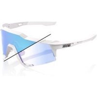 Image of 100% Speedcraft Bastille Glasses Pearl White Glitter/blue Mirror Lens