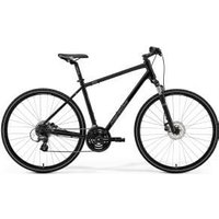 Cyclestore Merida Bikes Merida Crossway 10 700c Sports Hybrid Bike 2025 X-Small - Black/Silver | Save up to 12% with Loyalty Scheme & FREE 48hr tracked postage over £20.