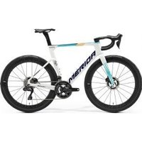 Image of Merida Reacto Team Carbon Aero Road Bike 2025 Medium - Team Bahrain Victorious (Teal/Pearl)