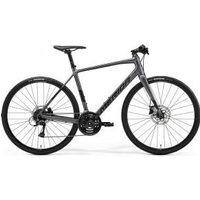 Image of Merida Speeder 100 700c Sports Hybrid Bike 2025 Medium - Silk Dark Silver/Black