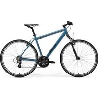Image of Merida Crossway 10-v Se 700c Sports Hybrid Bike 2025 Large - Silk Blue/Black
