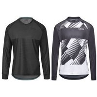 Image of Giro Roust Long Sleeve Trail Jersey 2025 Small - Black/Grey Ghosted