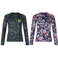 Image of Endura Ltd Edition Floral Printed Womens Long Sleeve Trail Jersey X-Small - Floral Black