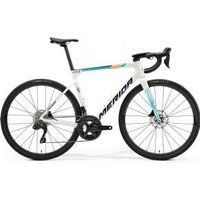 Image of Merida Scultura 6000 Team Carbon Road Bike Pearl/blue 2025 Medium - Bahrain Victorious Pearl/Blue