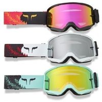 Image of Fox Main Kairos Mirrored Lens Goggles 2025 White/Florescent Red