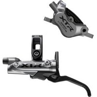 Image of Shimano Br-m9220/bl-m9220 Xtr 4 Pot Bled Brake Lever/post Mount Calliper REAR LEFT - Silver / Black