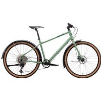Cyclestore Kona Dew DL 27.5 Urban Bike Small - Gloss Porcelain w/ Charcoal & Cyan Decals | Save up to 12% with Loyalty Scheme & FREE 48hr tracked postage over £20.