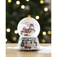 Damart Santa & Snowman Musical Snow globe
