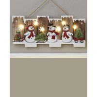 Damart L E D Snowman Plaque