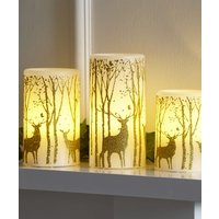 Damart Set of 3 LED Woodland Candles