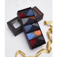 Damart Mad man bright argyle boxed socks