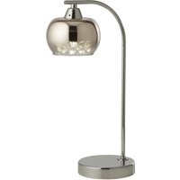 Damart Rose Chrome Glass Table Lamp