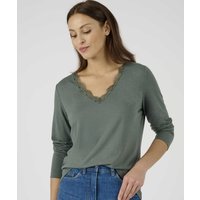 Damart Thermal Long Sleeve Lace Trim T-shirt