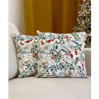 Damart 2 Winter Holly Cushion Covers Damart 2 Winter Holly Cushion Covers