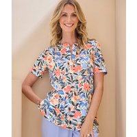 Damart Floral Print Short Sleeve Tunic