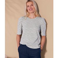 Damart Pleat Sleeve Print T-shirt