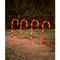Damart Set of 4 Candy Cane Path Lights at Damart Damart Set of 4 Candy Cane Path Lights.