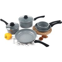 Damart Set of 5 Grey Carbon Steel Cookware set at Damart Damart Set of 5 Grey Carbon Steel Cookware set.