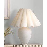 Damart Ceramic Lamp With Scallop Edge Shade
