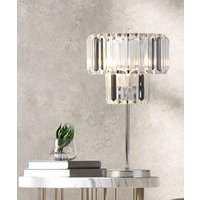 Damart Chrome And Clear Acrylic Table Lamp