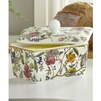 Damart Floral China Butter Dish