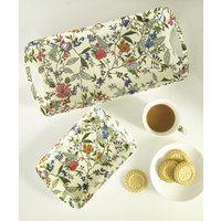 Damart Set of 2 Floral Melamine Trays