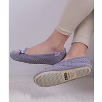 Damart Totes Isotoner Ladies Popcorn Ballet Slippers