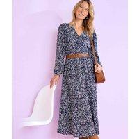 Damart Tiered Printed Dress